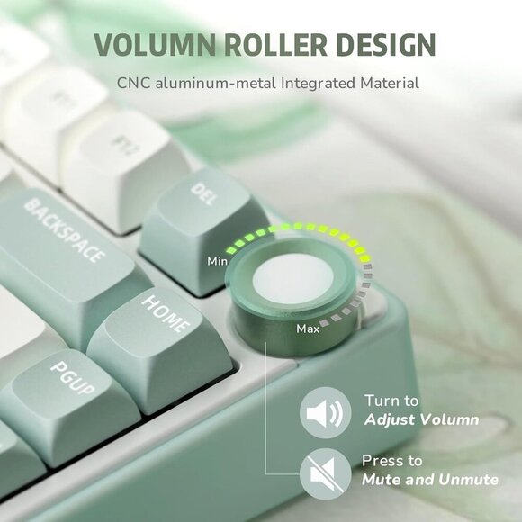 R75 Mechanical Keyboard Wired with Volume Knob, 75% Custom Gaming Keyboard Gaske - Picture 3 of 9